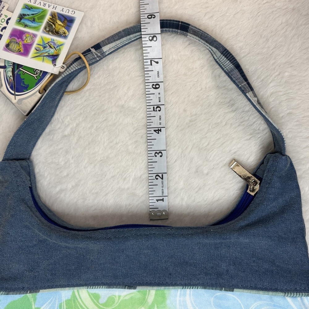 Guy Harvey Purse NWT Sea Turtle Fish Hobo Shoulder Bag Canvas Beach Tote - Picture 16 of 16